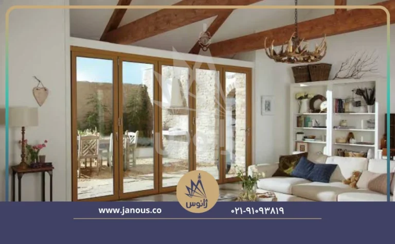 درب بای فولد آلومینیومی و چوبی 3